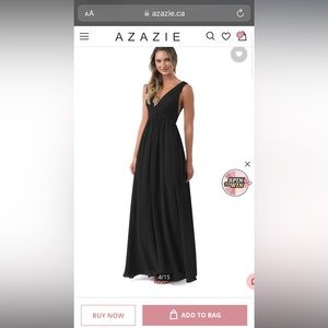 Azazie Black Dress - Bridesmaid or Evening